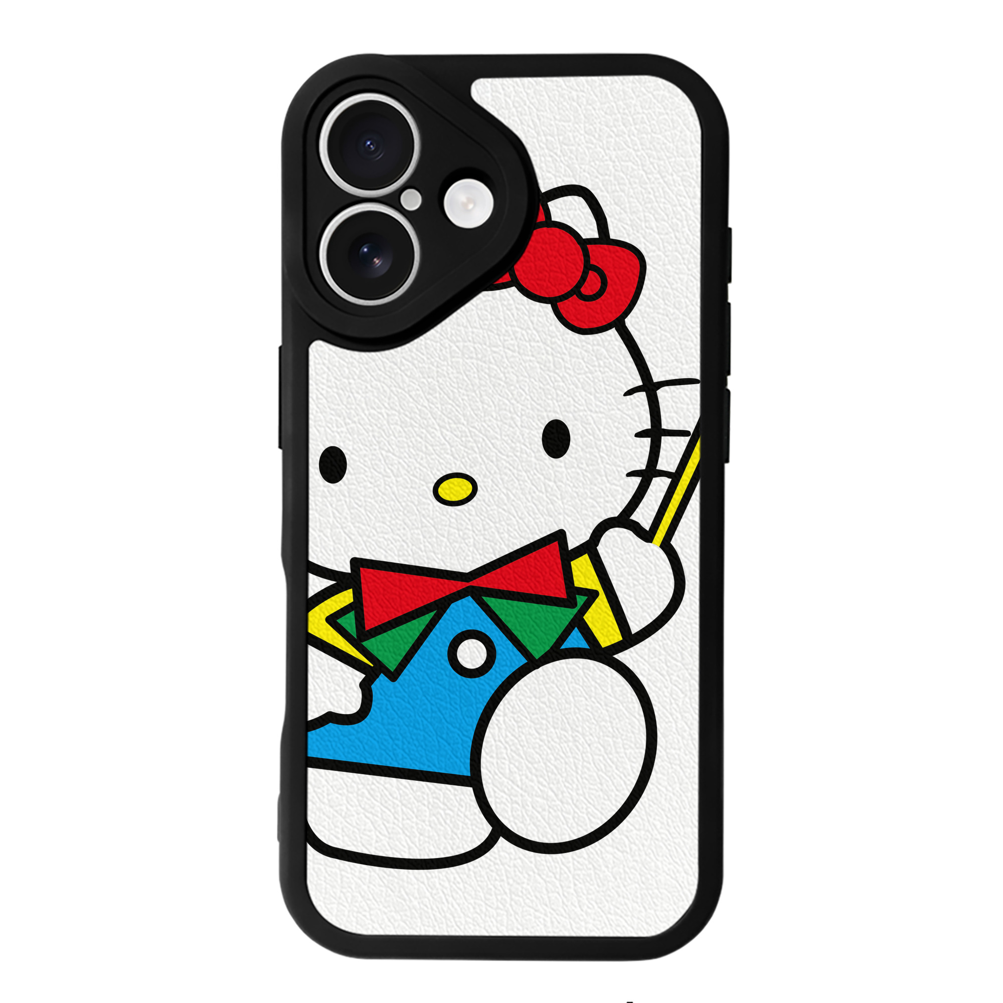 （画像用） Hello Kitty ハローキティ 【iPhone 16シリーズ対応】シリコンスマホケース（レザー調） 材質：シリコン
